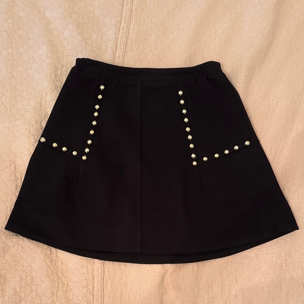 Tuckernuck Black Mini Skirt with Silver Studs